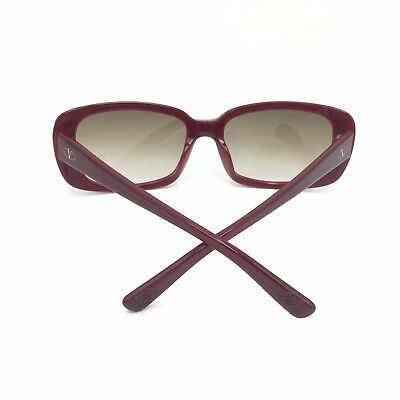 Valentino V619S 606 Burgundy Squared Sunglasses Brown Gradient 33mm lenses