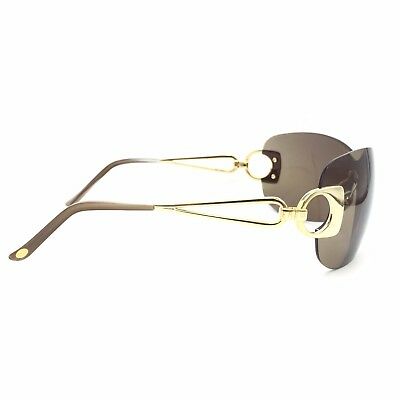 Fred Lunettes Success Solaire F2 206 Gold Shield Sunglasses Brown lenses