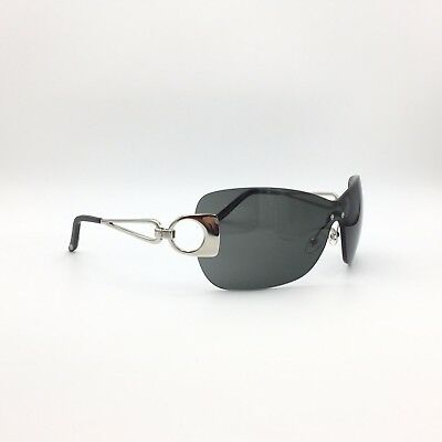 Fred Lunettes Success Solaire 102 Silver Shield Sunglasses Gray lenses
