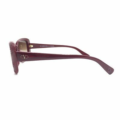 Valentino V619S 606 Burgundy Squared Frame Brown Gradient 33mm lenses