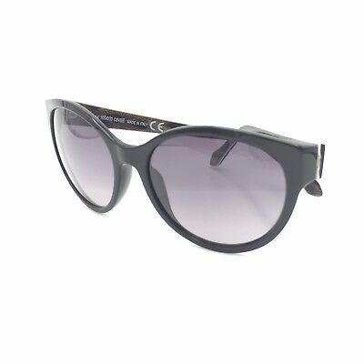 Roberto Cavalli Alrischa 824S 05B Black Cat Eye Sunglasses Gradient 58mm lenses