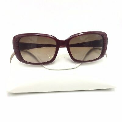 Valentino V619S 606 Burgundy Squared Frame Brown Gradient 33mm lenses