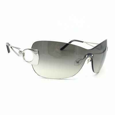 Fred Lunettes Success Solaire 112 Silver Shield Sunglasses Grey Gradient lenses