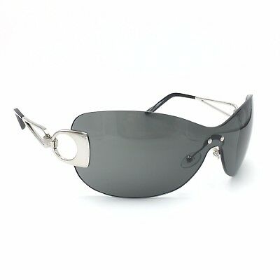 Fred Lunettes Success Solaire 102 Silver Shield Sunglasses Grey lenses