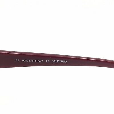 Valentino V619S 606 Burgundy Squared Sunglasses Brown Gradient 33mm lenses
