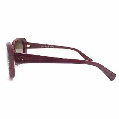 Valentino V619S 606 Burgundy Squared Sunglasses Brown Gradient 33mm lenses