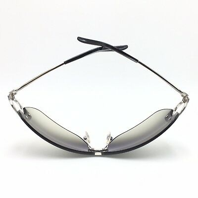 Fred Lunettes Success Solaire 112 Silver Shield Sunglasses Grey Gradient lenses