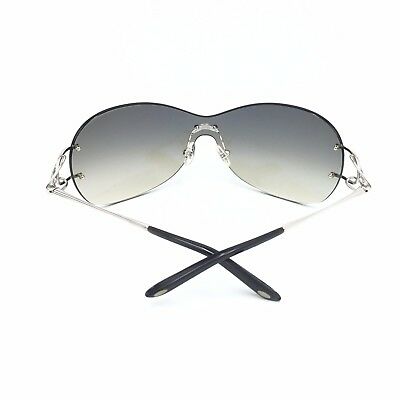 Fred Lunettes Volute Solaire F3 102 Silver Shield Sunglasses Grey Gradient lens
