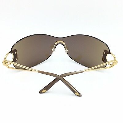 Fred Lunettes Success Solaire F2 206 Gold Shield Sunglasses Brown lenses