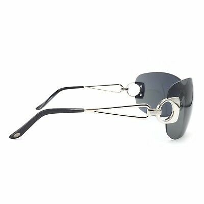Fred Lunettes Success Solaire 102 Silver Shield Sunglasses Grey lenses