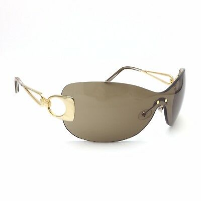 Fred Lunettes Success Solaire F2 206 Gold Shield Sunglasses Brown lenses