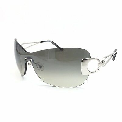 Fred Lunettes Success Solaire 112 Silver Shield Sunglasses Grey Gradient lenses
