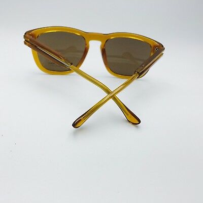 Calvin Klein CK3187S 212 Shiny Butterscotch Transp Square Sunglasses Brown 54mm