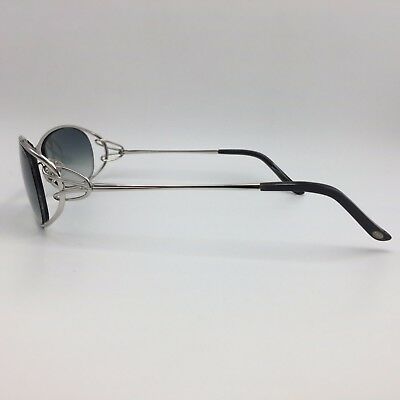Fred Lunettes Volute N4 Silver Rectangular Sunglasses Green Gradient 60mm lenses