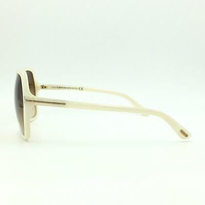 Tom Ford Carola TF 328 20F Ivory Butterfly Frame w/ Gradient Brown Lenses
