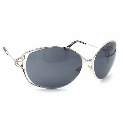 Fred Lunettes Volute N1 102 Silver Round Sunglasses Gray 70mm lenses