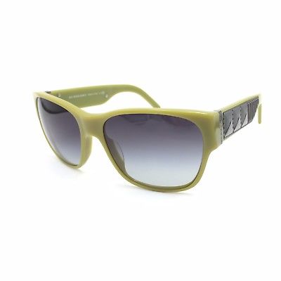 Burberry B4104-A 3277/8G Gunmetal Squared Sunglasses Gray Gradient 55mm lenses