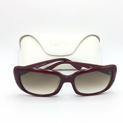Valentino V619S 606 Burgundy Squared Sunglasses Brown Gradient 33mm lenses