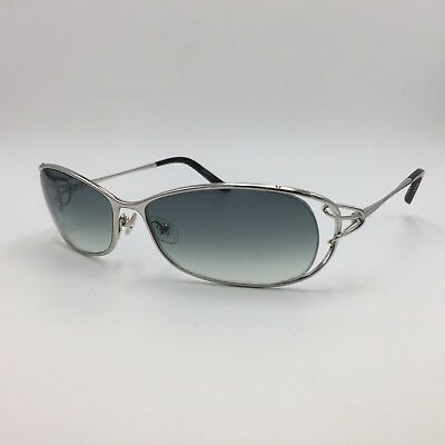 Fred Lunettes Volute N4 Silver Rectangular Sunglasses Green Gradient 60mm lenses