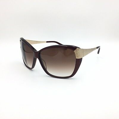 Oliver Peoples Skyla Dark Red Square Sunglasses Brown Gradient 62mm lenses