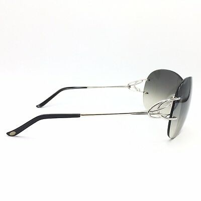 Fred Lunettes Volute Solaire F3 102 Silver Shield Sunglasses Grey Gradient lens