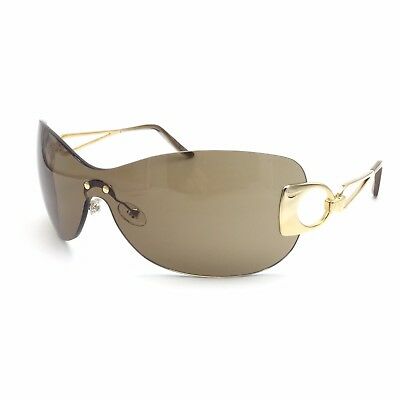 Fred Lunettes Success Solaire F2 206 Gold Shield Sunglasses Brown lenses