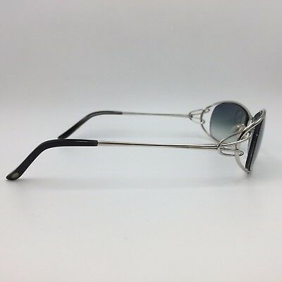 Fred Lunettes Volute N4 Silver Rectangular Sunglasses Green Gradient 60mm lenses