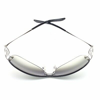 Fred Lunettes Volute Solaire F3 102 Silver Shield Sunglasses Grey Gradient lens