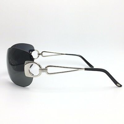 Fred Lunettes Success Solaire 102 Silver Shield Sunglasses Grey lenses
