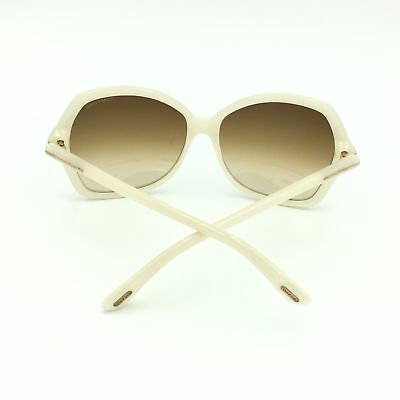 Tom Ford Carola TF 328 20F Ivory Butterfly Frame w/ Gradient Brown Lenses