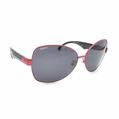 Invicta IEW020 05 Red Black Butterfly Sunglasses Gray 62mm lenses