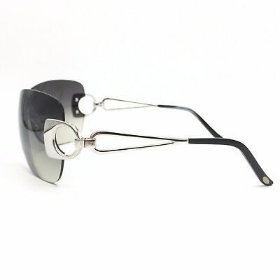 Fred Lunettes Success Solaire 112 Silver Shield Sunglasses Grey Gradient lenses