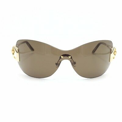 Fred Lunettes Success Solaire F2 206 Gold Shield Sunglasses Brown lenses