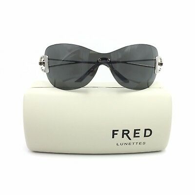 Fred Lunettes Success Solaire 102 Silver Shield Sunglasses Grey lenses