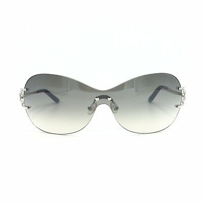 Fred Lunettes Volute Solaire F3 102 Silver Shield Sunglasses Grey Gradient lens