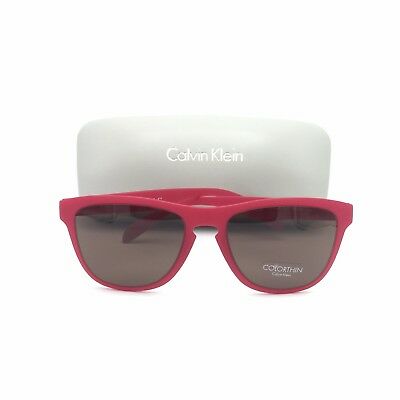 Calvin Klein 3165S 277 Matte Red Square Sunglasses Gray 54mm lenses