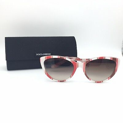 Dolce & Gabbana DG4181P 2722/13 Cat Eye Sunglasses Brown Gradient 56mm lenses