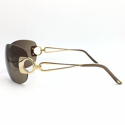 Fred Lunettes Success Solaire F2 206 Gold Shield Sunglasses Brown lenses