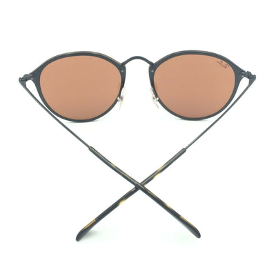 Ray-Ban RB3574N 153/7V Round Black Sunglasses W/ Blue Mirrored Lens