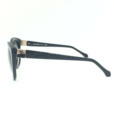 Roberto Cavalli Albaldah RC798S 01B Cat Eye Black Sunglasses Gray Gradient Lens