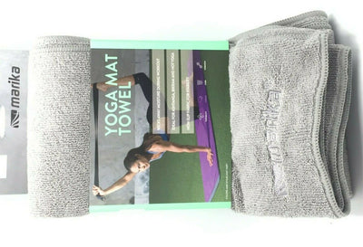 MARIKA Yoga Mat Towel Steel Gray Size 24×72" NWT New Fitness Microfiber Non-Slip