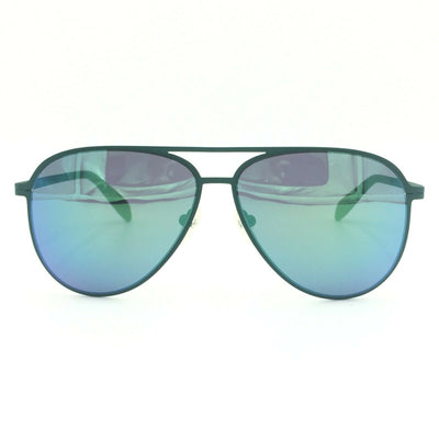 Calvin Klein CK2138S 317 Aviator Matte Green Sunglasses W/ Green Mirrored