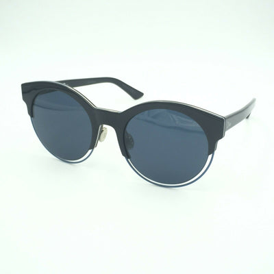 Dior Sideral1 RLTKU Round Black Sunglasses W/ Dark Gray Lens 53mm