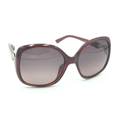 Valentino V640S 613 Square Burgundy Sunglasses W/ Violet Gradient Lens 55mm