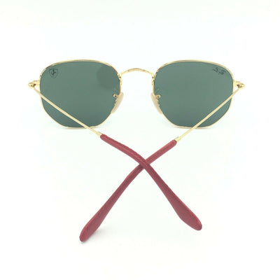 Ray-Ban RB3548-N-M F008/31 Scuderia Ferrari Gold Sunglasses W/Green Classic Lens