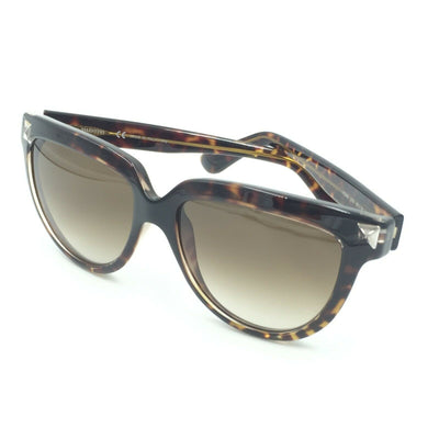 Valentino V724S 215 Oval Tortoise Sunglasses W/ Brown Gradient Lens 57mm