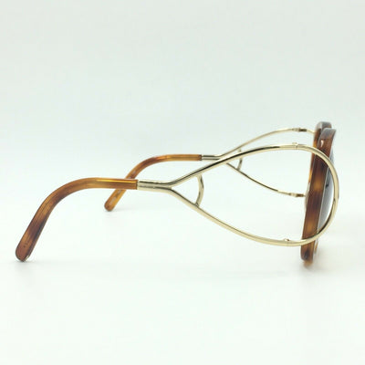 Chloe CE702S 725 Square Oversized Havana Gold Sunglasses