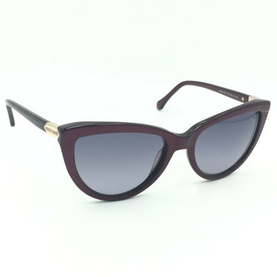 Roberto Cavalli Achird 787S 71B Cat Eye Burgundy Sunglasses Gray Lenses 55mm size