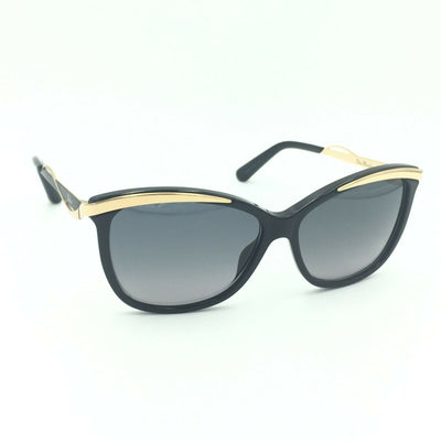 Dior Metaleyes 2 C7VHD Square Black Gold Sunglasses W/ Gray Gradient Lens 57mm
