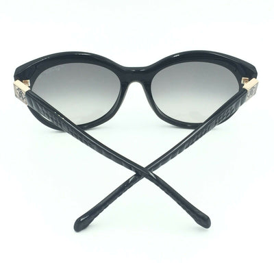 Roberto Cavalli Albaldah RC798S 01B Cat Eye Black Sunglasses Gray Gradient Lens